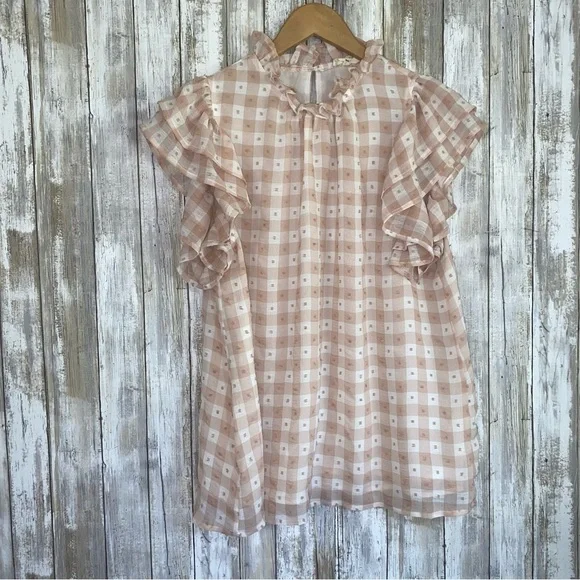 Entro We’ll Always Have Summer Pink Gingham Blouse - Picture 2 of 10